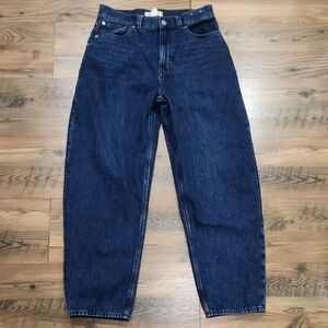 Madewell The Arc Leg Mini Barrel Jean Dark Blue Size 26 High Rise Tapered Owsley